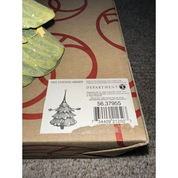 Department 56 Patience Brewster Krinkles Christmas Tree Stocking Hanger NEW - Picture 2 of 5